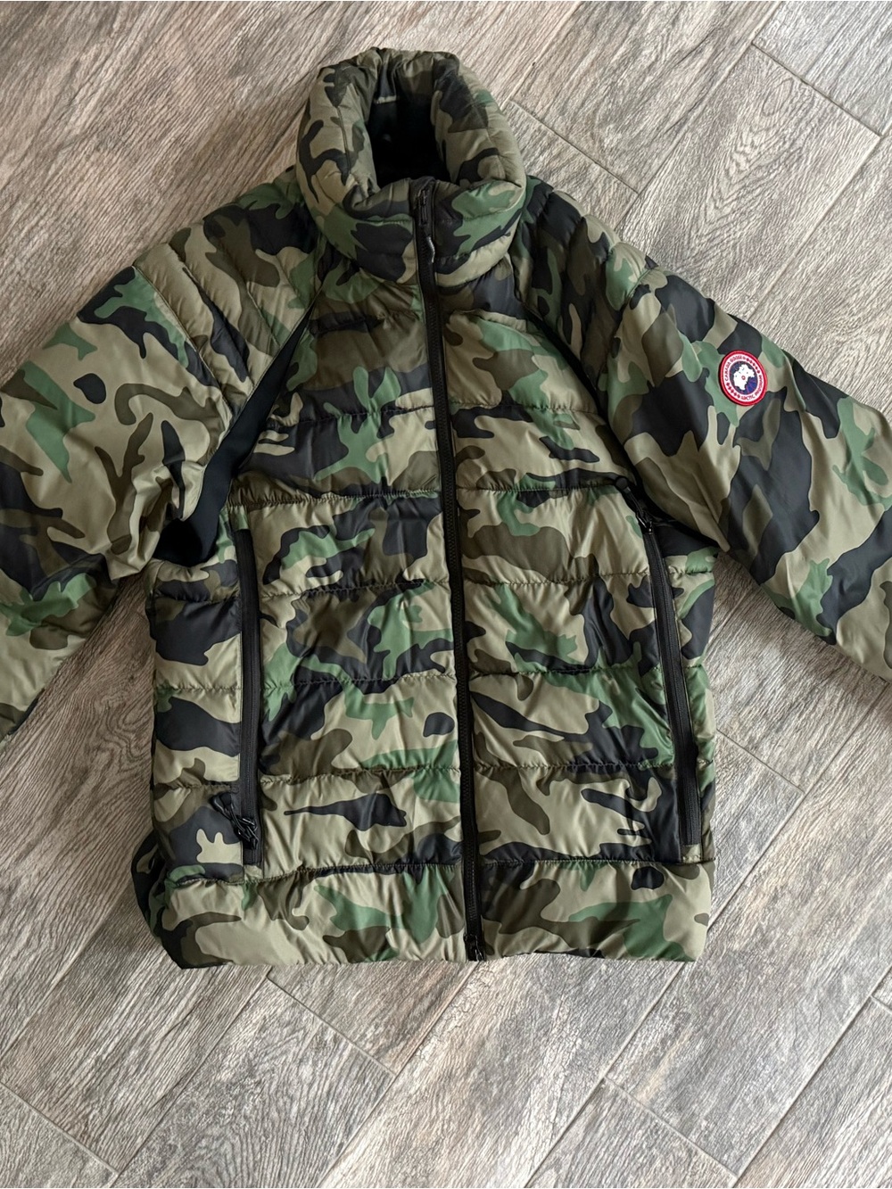 Canada Goose Kids Camouflage Puffer Jacket - Green & Black